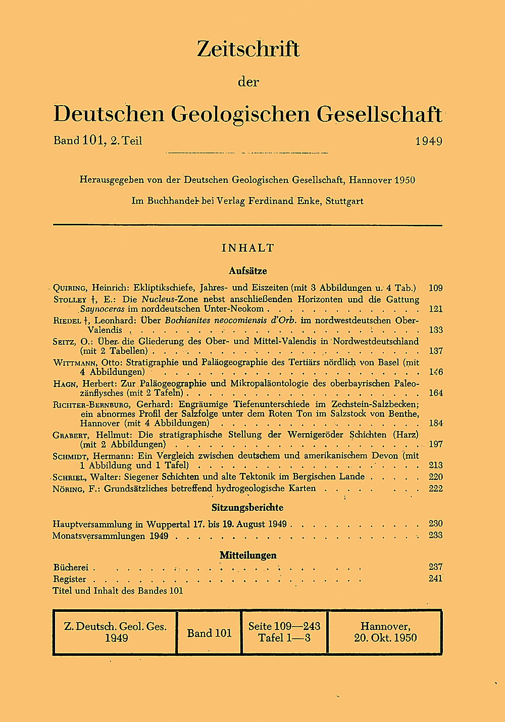 Cover image of: Zeitschrift der Deutschen Geologischen Gesellschaft Band 101 Heft 2