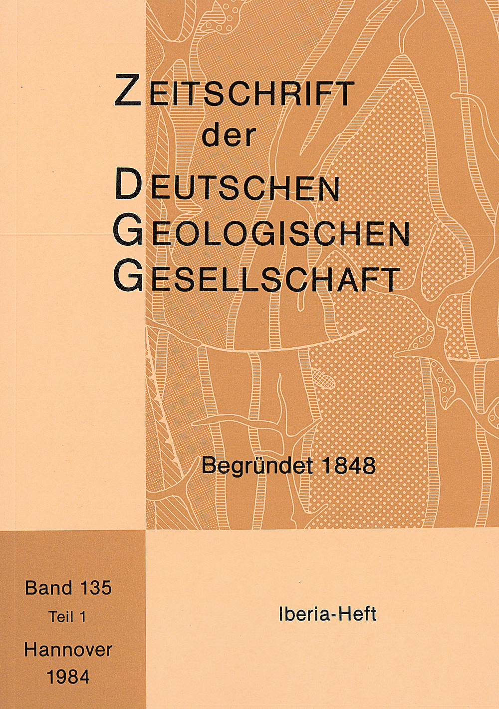Image de couverture de: Zeitschrift der Deutschen Geologischen Gesellschaft Band 135 Heft 1