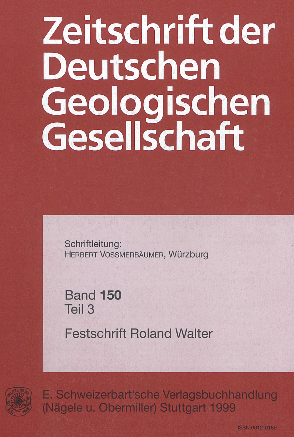 Umschlagbild des Buches: Festschrift Roland Walter