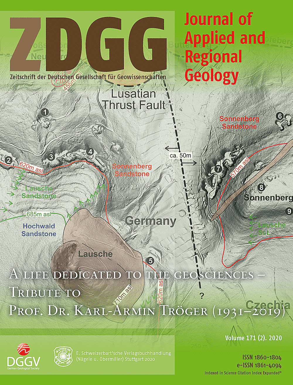 Cover image of: Special issue: A life decicated to the geosciences - Tribute to Prof. Dr. Karl-Armin Tröger (1931-2019)