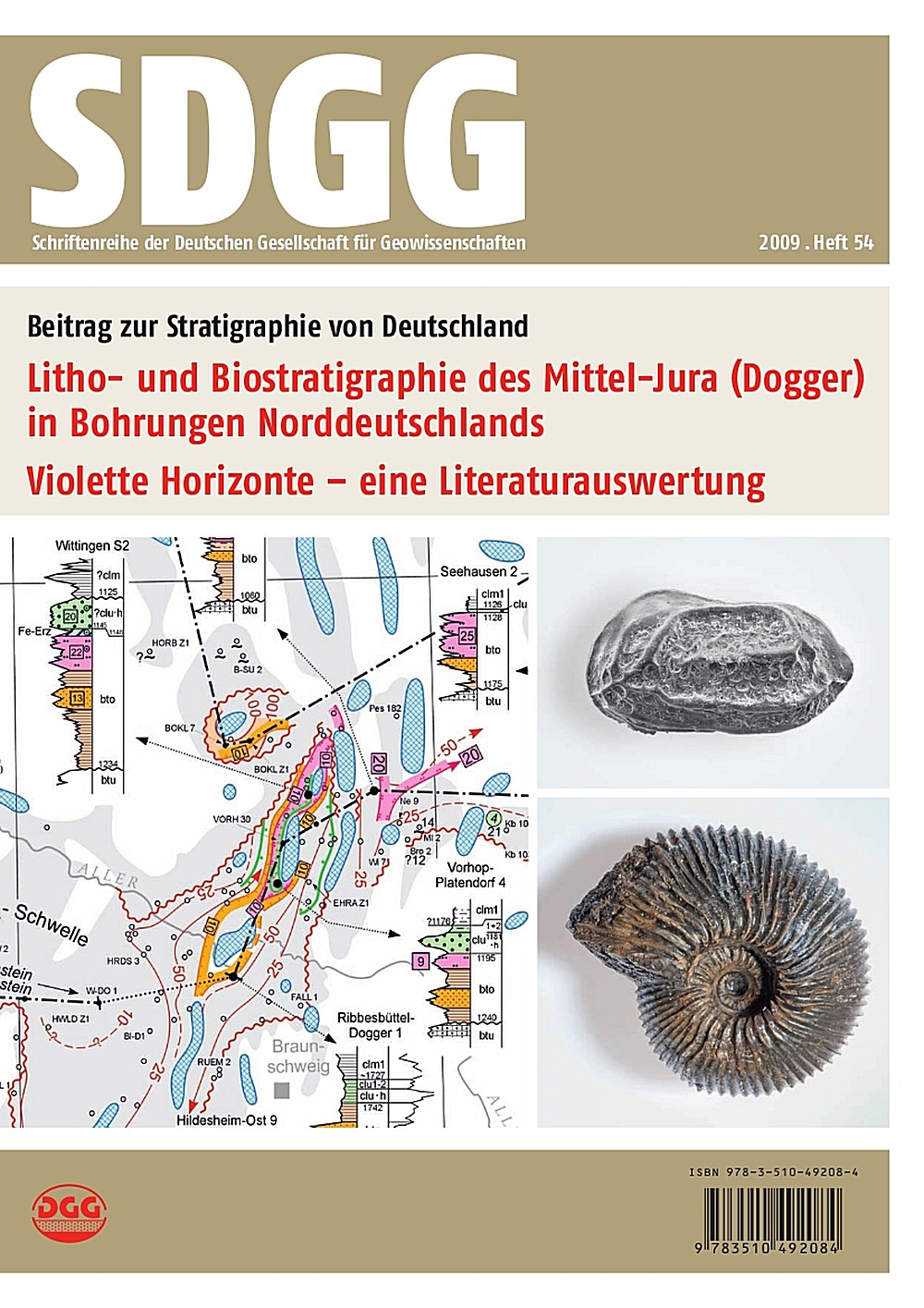 Cover image of: Erich Brand; Eckhard Mönnig; Wolfgang R. Dachroth - Litho- und Biostratigraphie des Mittel-Jura (Dogger) in Bohrungen Norddeutschlands <br />
Violette Horizonte - eine Literaturauswertung Beitrag zur Stratigraphie von Deutschland