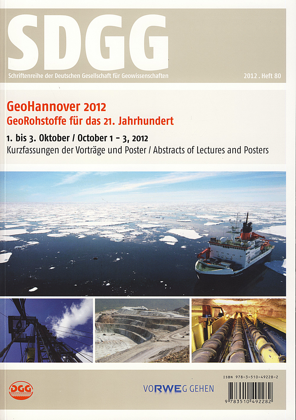 Cover image of:  - GeoHannover 2012 <br>
GeoRohstoffe für das 21. Jahrhundert Kurzfassungen der Vorträge und Poster <br>
Abstracts of Lectures & Posters