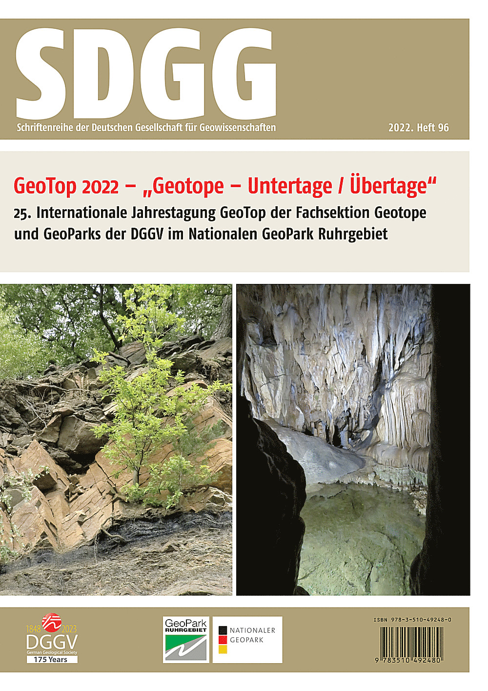 Image de couverture de:  - GeoTop 2022 <br>
Geotope Untertage/Übertage 25. Internationale Jahrestagung GeoTop der Fachsektion Geotope und GeoParks der DGGV im Nationalen GeoPark Ruhrgebiet vom 19.05.-22.05.2022 in Bochum