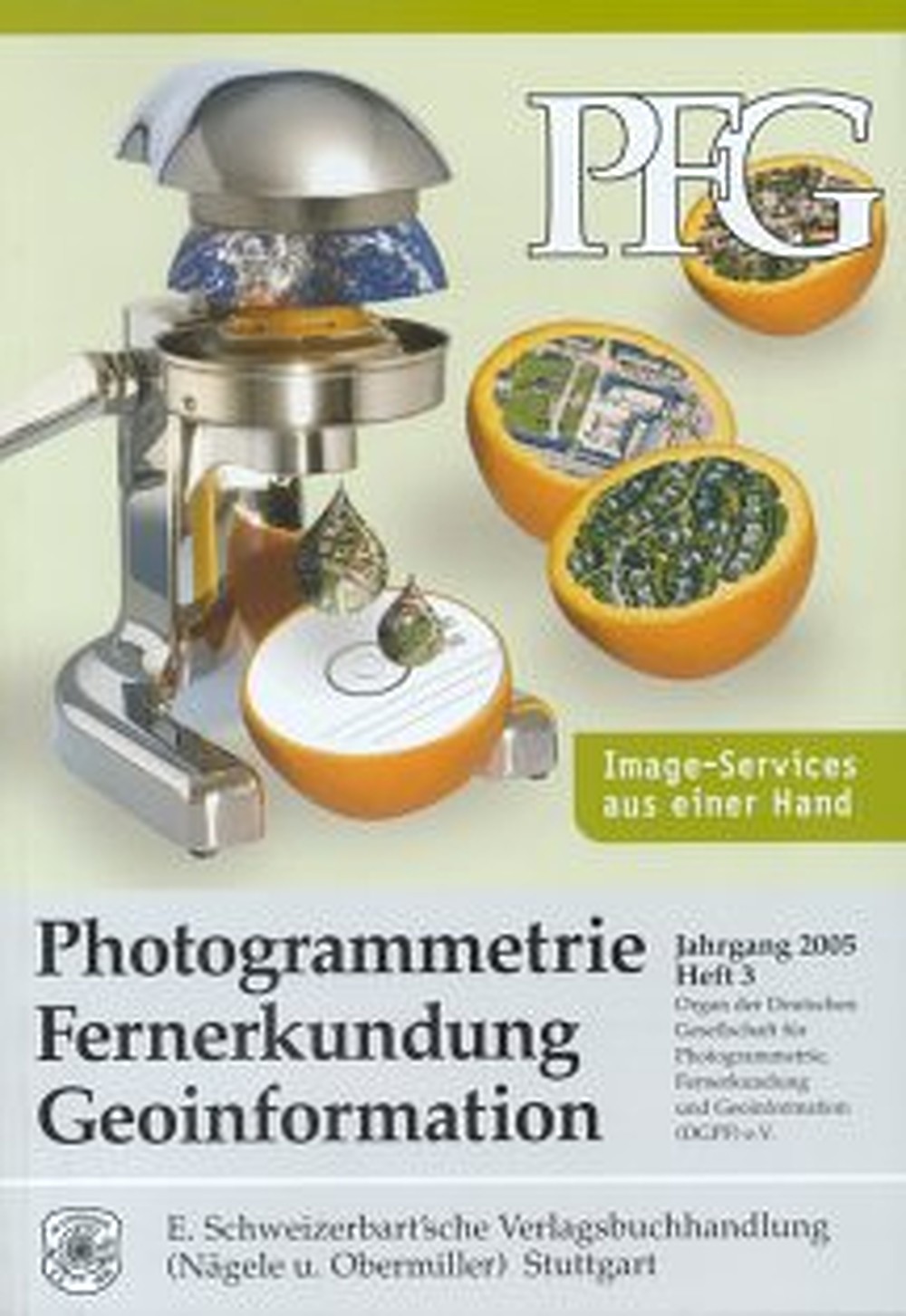 Cover image of:  - Photogrammetrie - Fernerkundung - Geoinformation Jahrgang 2005 Heft 3 