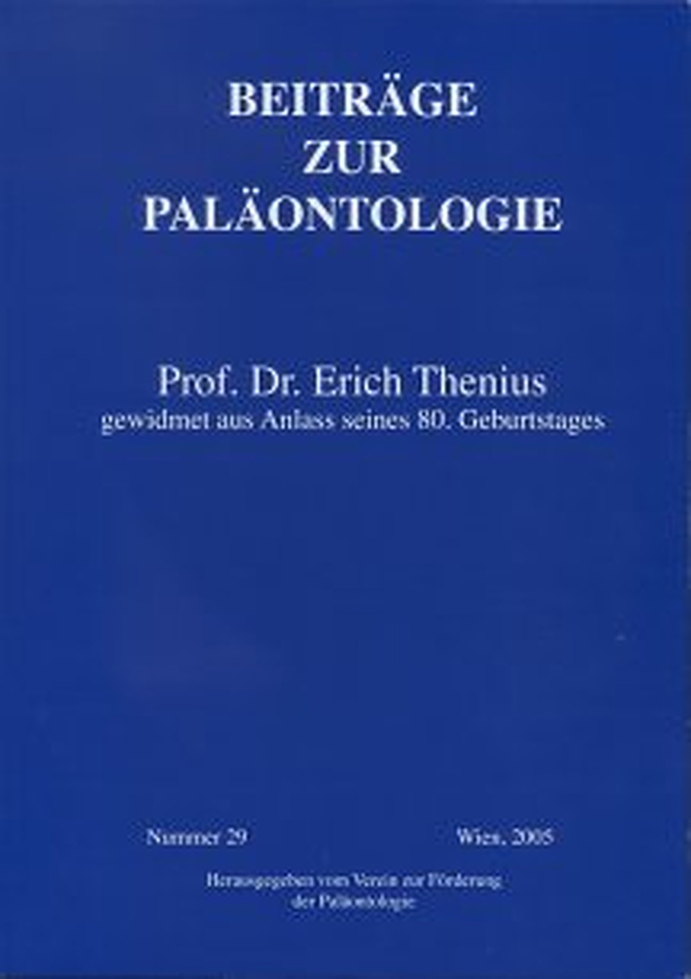 Cover image of:  - Prof. Dr. Erich Thenius gewidmet aus Anlass seines 80. Geburtstages