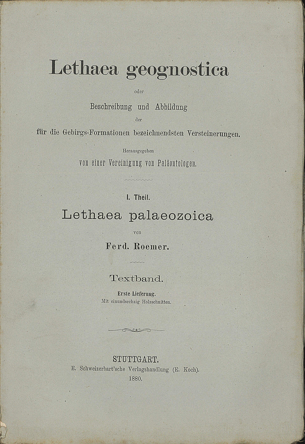 Cover image of: Ferdinand Roemer - Das Palaeozoikum 