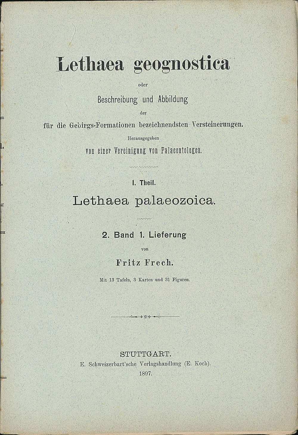 Cover image of: Fritz Frech - Das Palaeozoikum, Teil 2

 