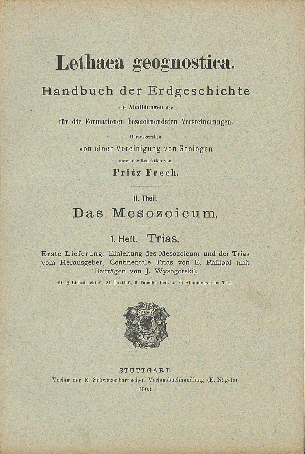 Cover image of:  - Das Mesozoicum. Trias 