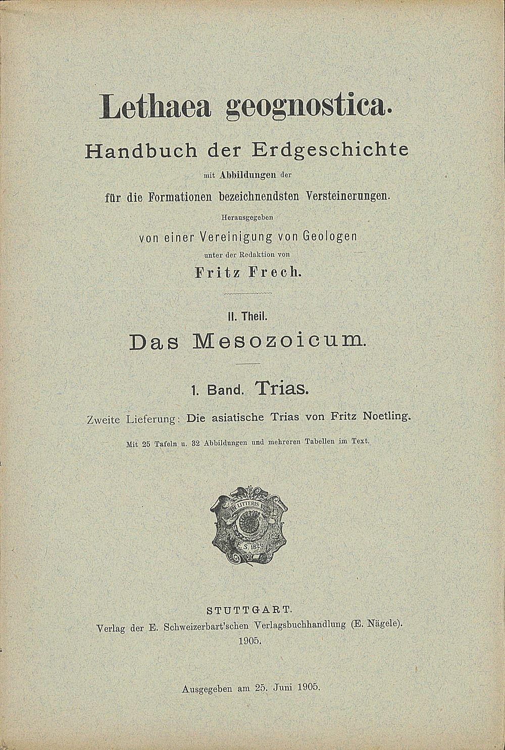 Image de couverture de:  - Das Mesozoicum. Trias 