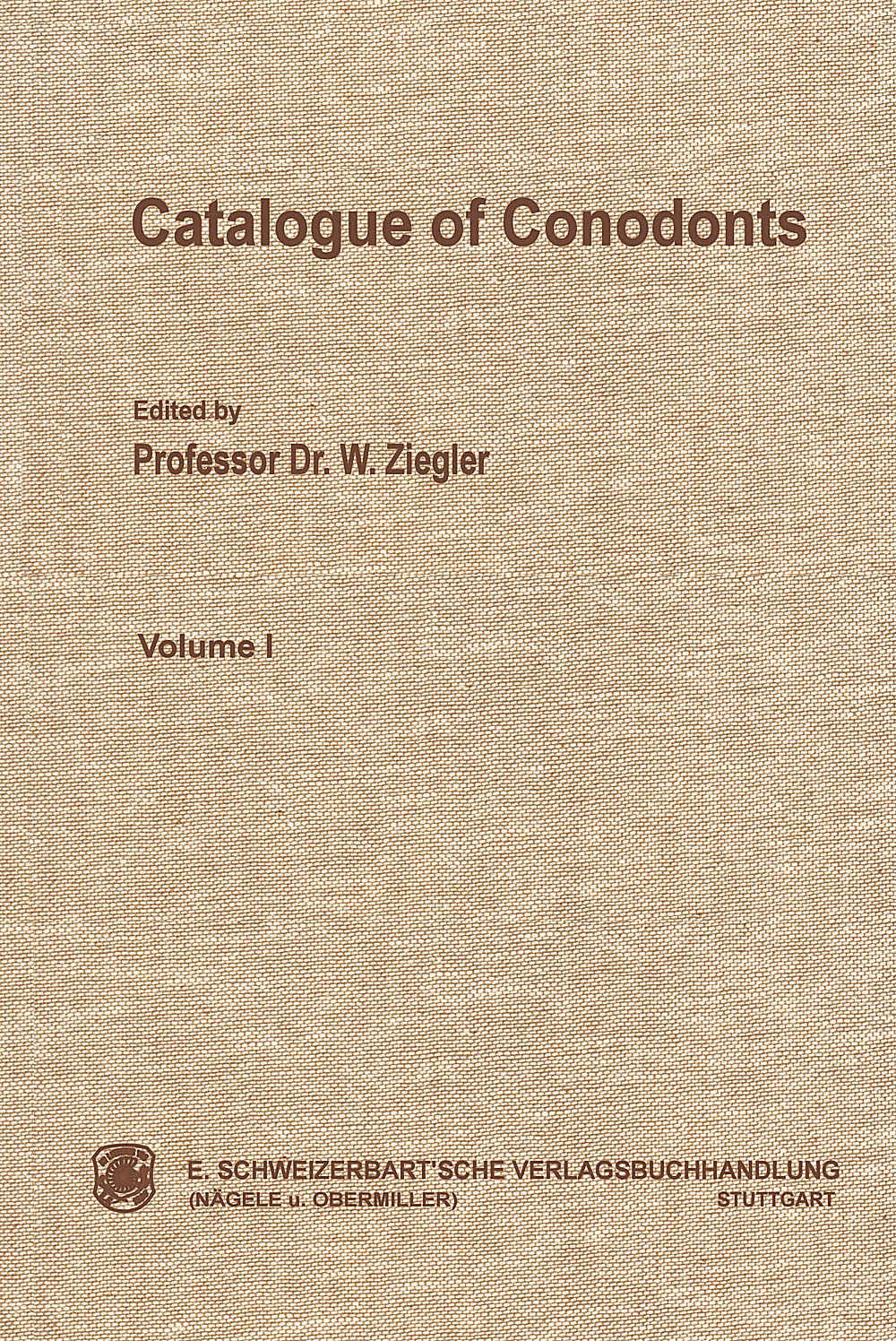 Image de couverture de:  - Catalogue of Conodonts Volume I 