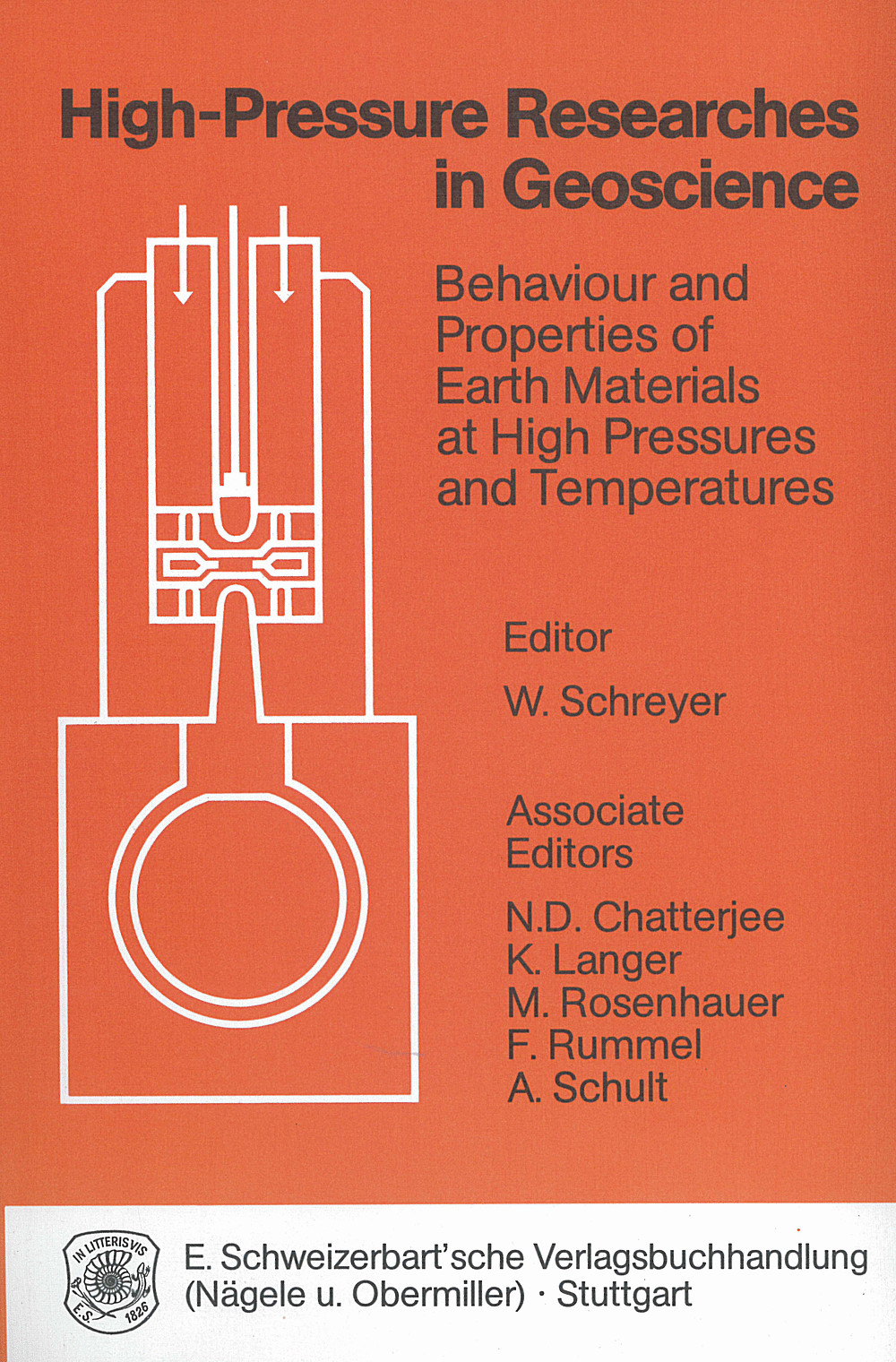 Cover image of:  - High-pressure researches in geoscience Behaviour and properties of earth materials at 
high pressure and temperatures. Results of a priority 
program and proceedings of its final colloquium, 
both sponsored by Deutsche Forschungsgem.