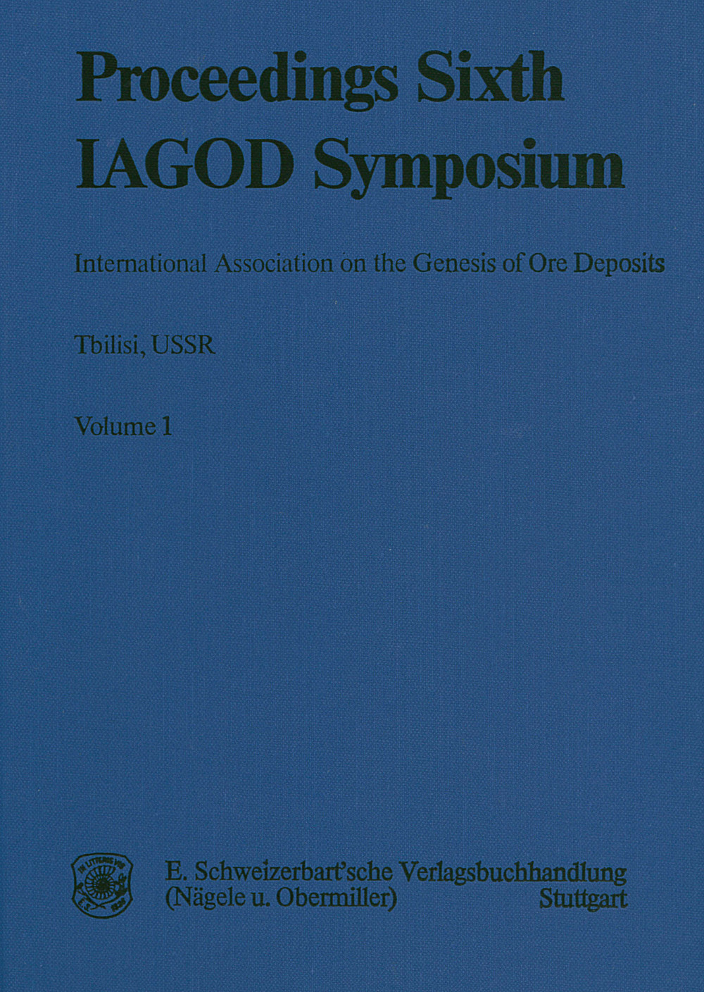 Image de couverture de:  - Proceedings of the 6. quadrennial Symposium held in Tbilisi,
USSR, Sept. 6-12, 1982 Vol. 1:
Papers presented at the Symp. on topics related to general
problems of ore deposits