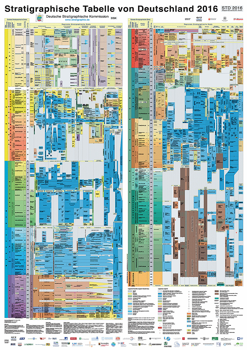 Cover image of:  - Stratigraphische Tabelle von Deutschland 2016 