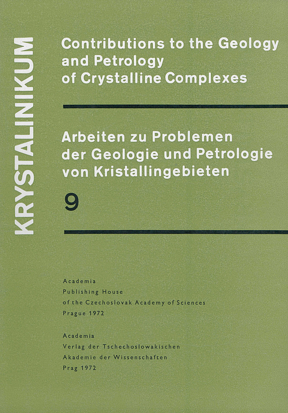 Cover image of:  - Krystalinikum Contributions to the Geology and Petrology of crystalline 
complexes. Arbeiten zu Problemen der Geologie
und Petrologie von Kristallingebieten