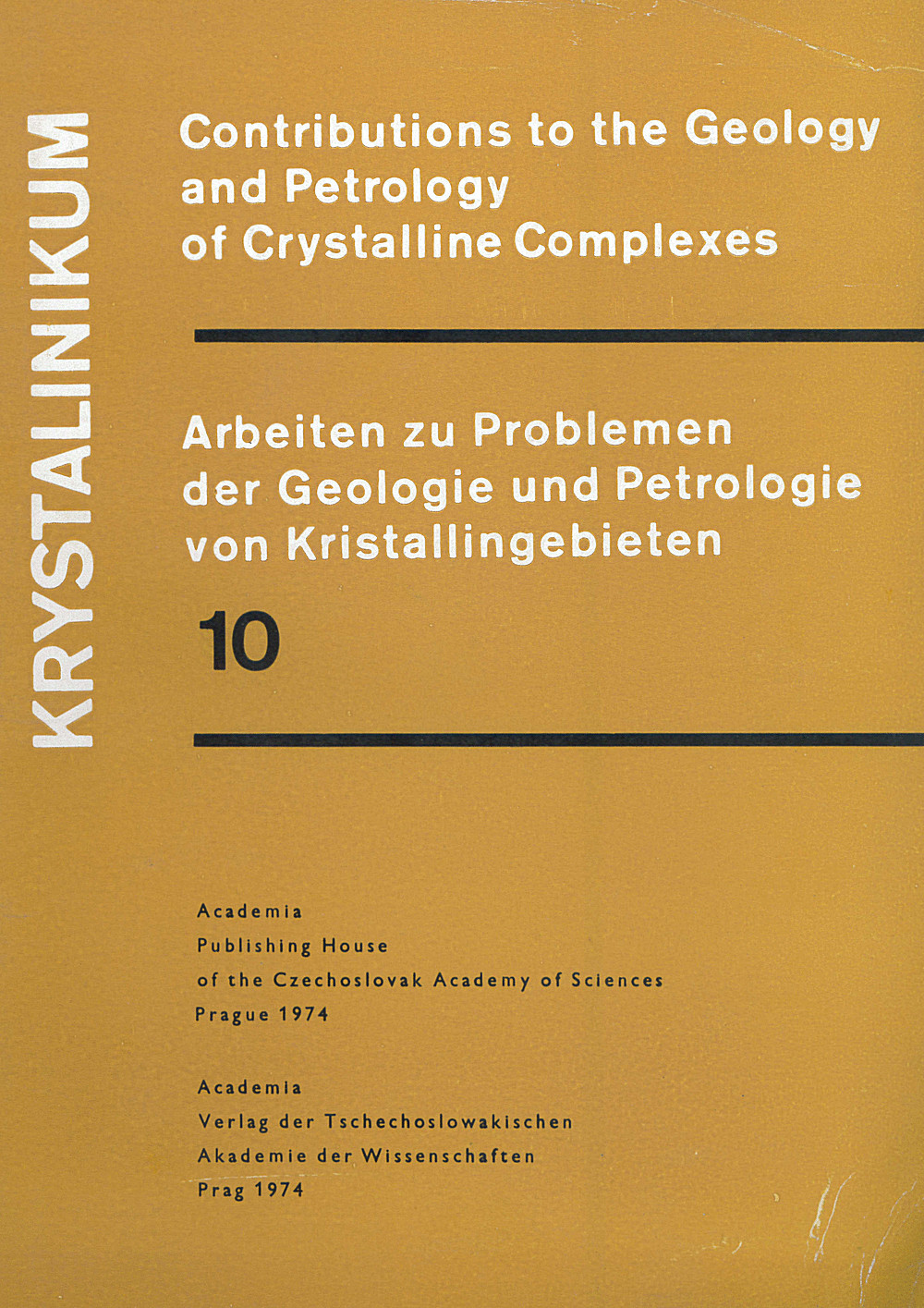 Cover image of:  - Krystalinikum Contributions to the Geology and Petrology of Crystalline 
Complexes. Arbeiten zu Problemen der Geologie und
Petrologie von Kristallingebieten