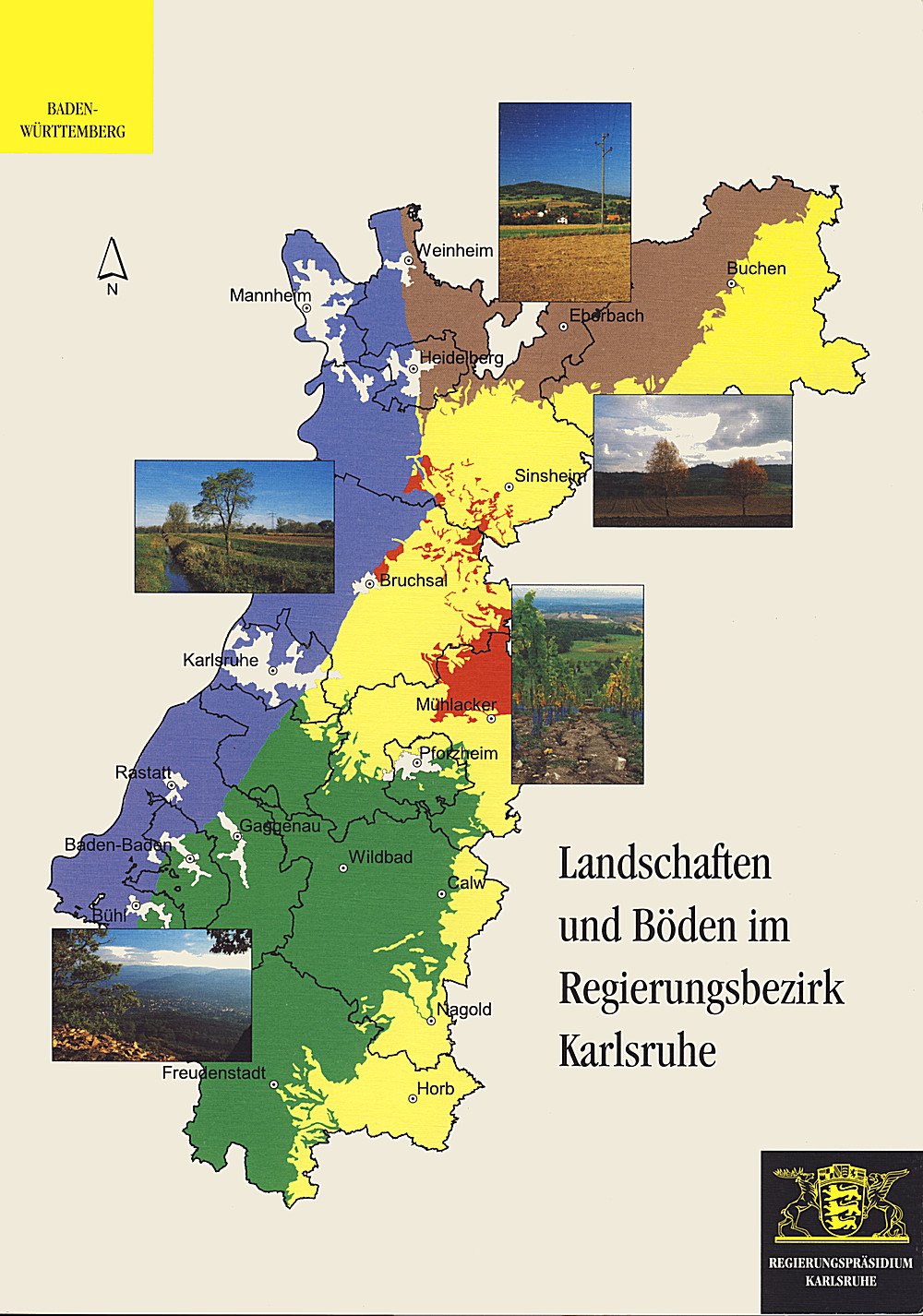 Image de couverture de:  - Landschaften und Böden im Regierungsbezirk Karlsruhe 