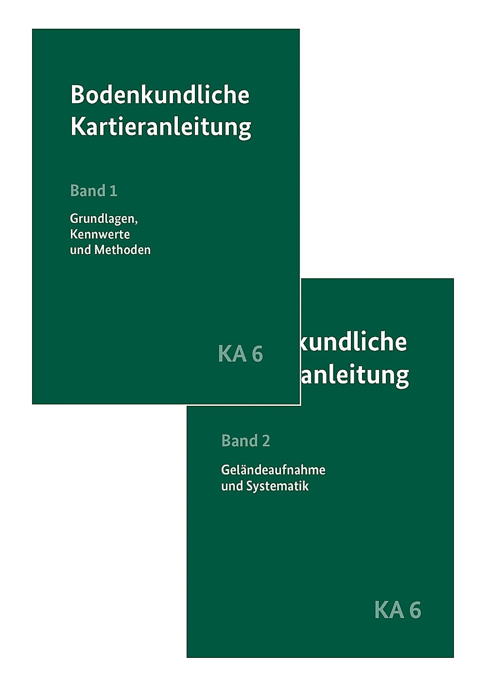 Cover image of:  - Bodenkundliche Kartieranleitung KA6
in 2 Bänden Band 1: Grundlagen, Kennwerte und Methoden.
Band 2: Geländeaufnahme und Systematik