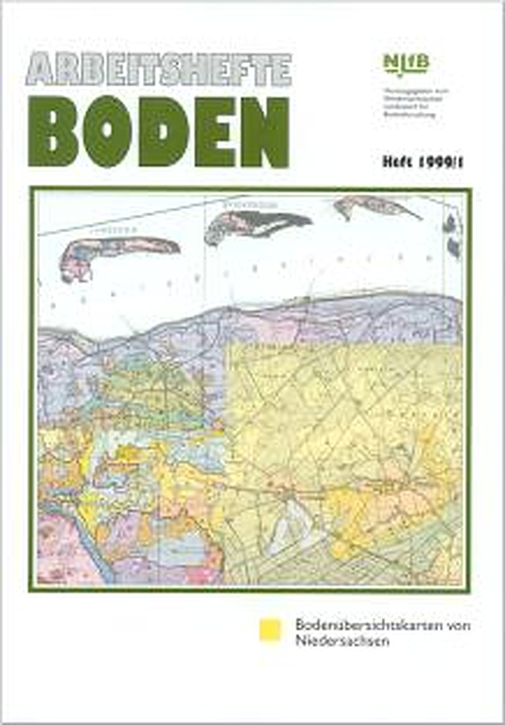Umschlagbild des Buches: Jürgen Boess; Ernst Gehrt; Jan Sbresny - Bodenübersichtskarten von Niedersachsen: Erläuterungen zur 
digitalen Bodenkundlichen Übersichtskarte 1:50000 (BÜK 50)
von Niedersachsen Erläuterungen zur Ableitung und den Inhalten der 
Bodenübersichtskarten 1:200000 (BÜK 200) und 1:500000
(BÜK 500) von Niedersachsen