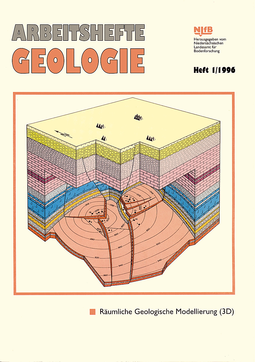 Cover image of:  - Workshop zur räumlichen geologischen Modellierung (3D) (Nebentitel: Räumliche Geologische Modellierung (3D))
am 21. und 22. November 1995 im Niedersächsischen Landesamt
für Bodenforschung, Hannover