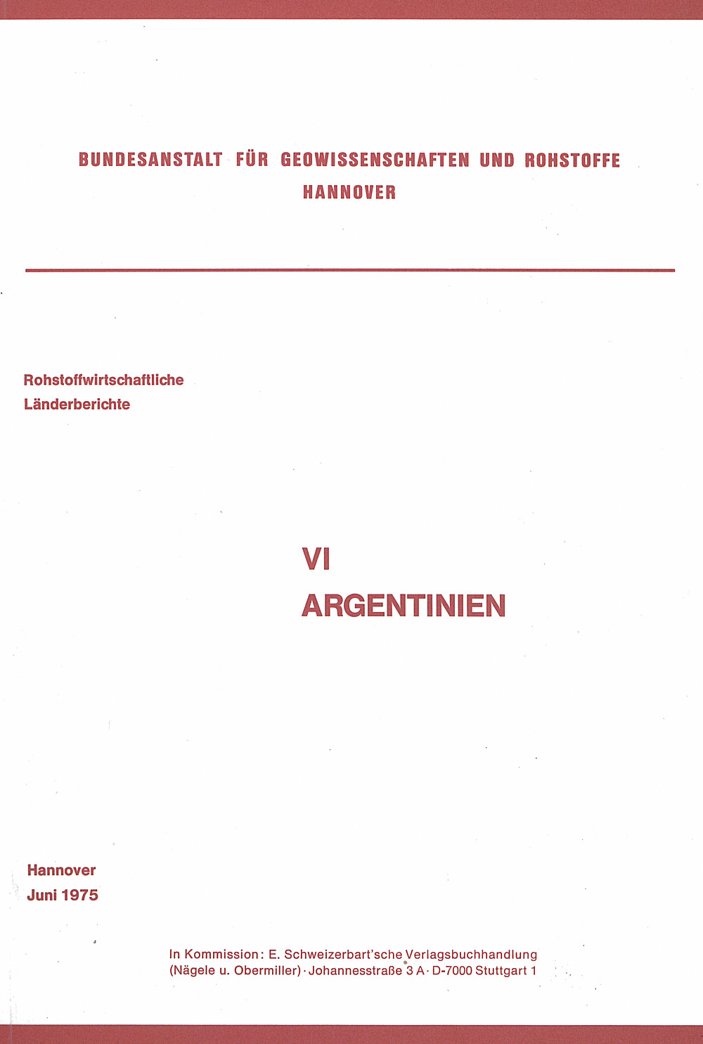Cover image of:  - Argentinien 