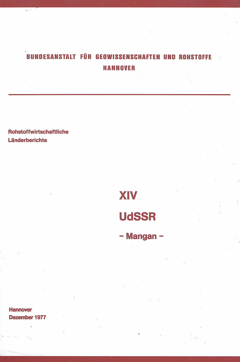 Cover image of:  - UdSSR - Mangan 
