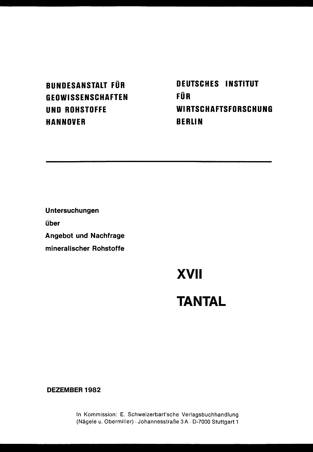 Umschlagbild des Buches: Ulrich Krauß - Tantal 