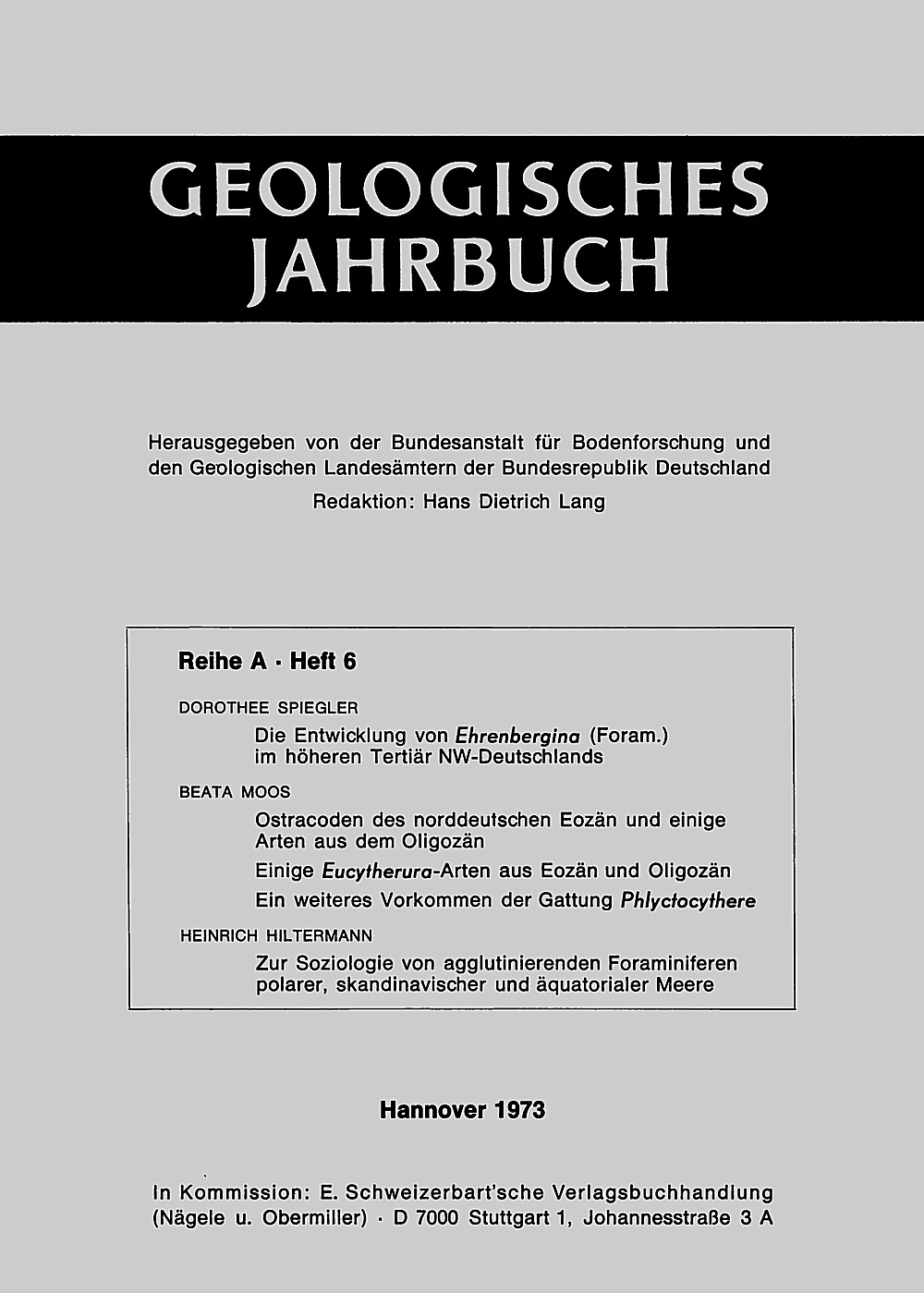 Cover image of:  - Ostrakoden und Foraminiferen-Beiträge 