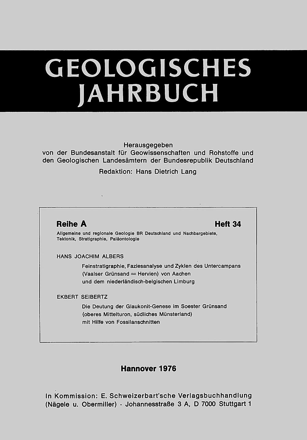 Cover image of:  - Feinstratigraphie, Faziesanalyse und Zyklen des
Untercampans (Vaalser Grünsand -- Hervien) von Aachen und dem
niederländischen Limburg