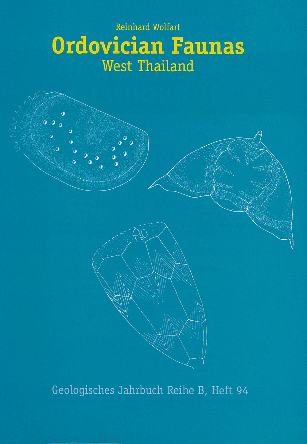 Umschlagbild des Buches: Reinhard Wolfart - Ordovician Faunas (Trilobita, Ostracoda, Cystoidea, Crinoidea)
from West Thailand Their Significance for Biostratigraphy and 
Palaeobiogeography
