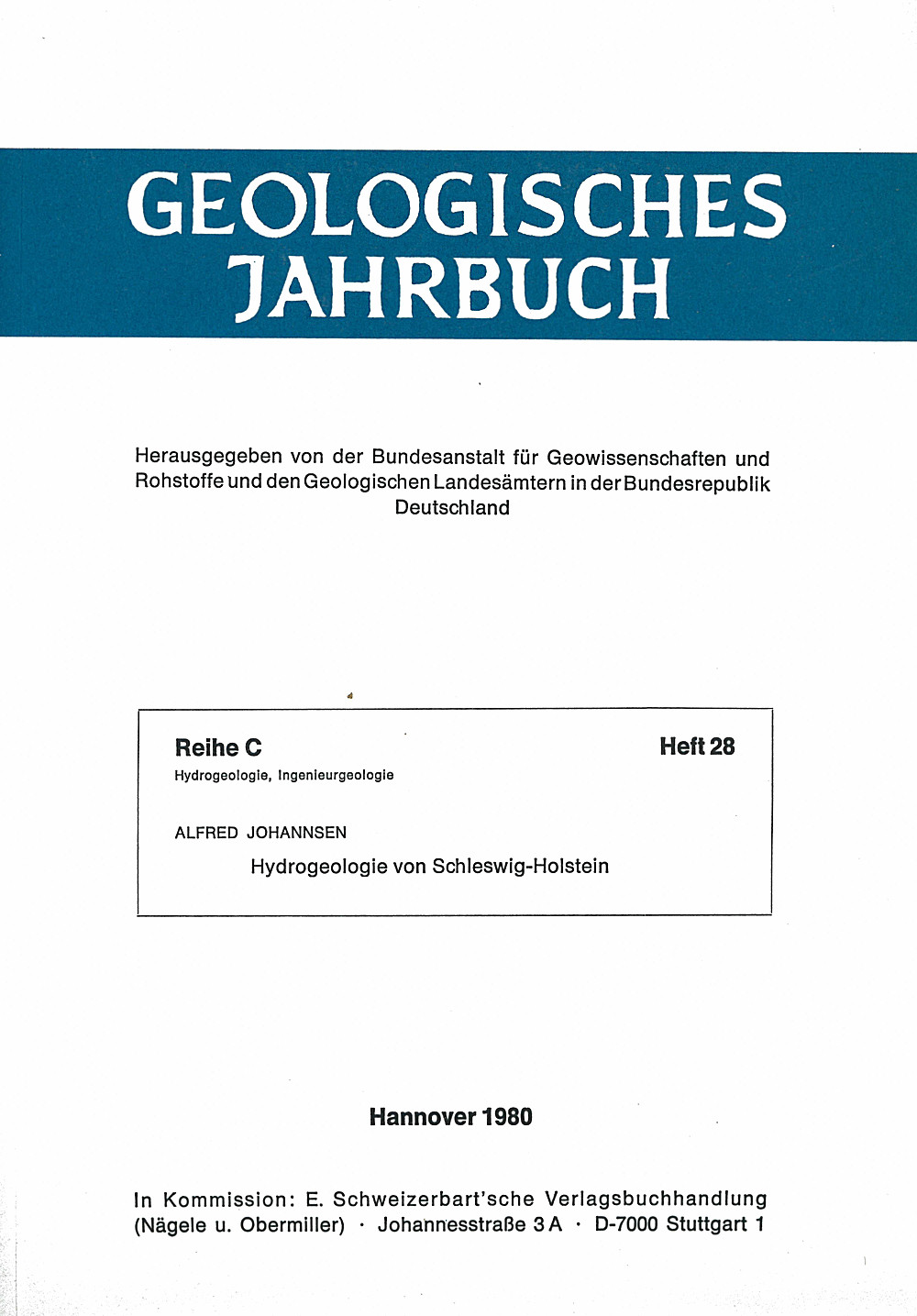 Cover image of: A. Johannsen - Hydrogeologie von Schleswig-Holstein 
