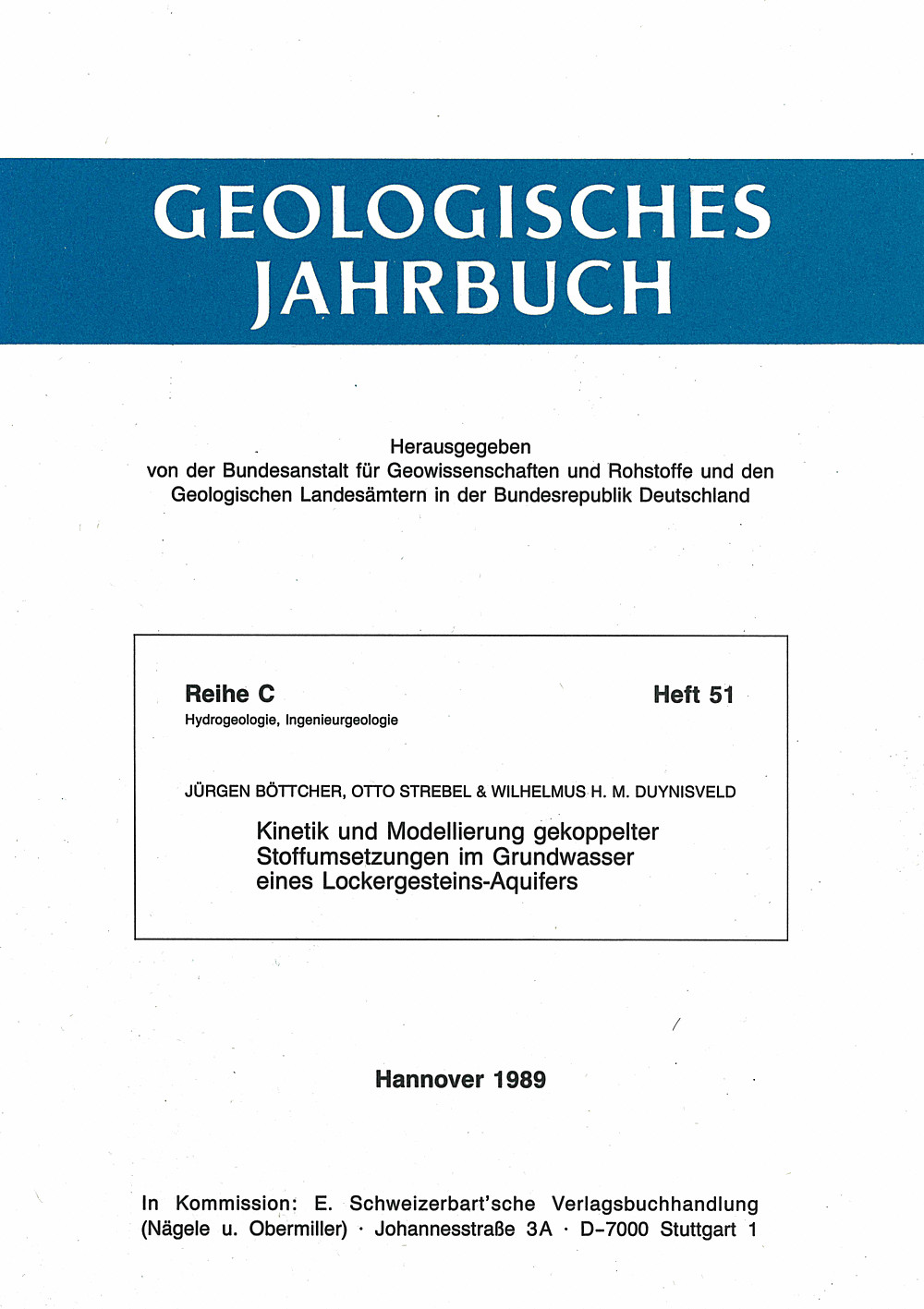 Cover image of: Jürgen Böttcher; Otto Strebel; Wilhelmus H. Duynisveld - Kinetik und Modellierung gekoppelter Stoffumsetzungen im
Grundwasser eines Lockergesteins-Aquifers 