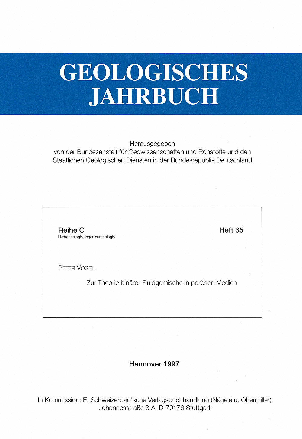Cover image of: Peter Vogel - Zur Theorie binärer Fluidgemische in porösen Medien 