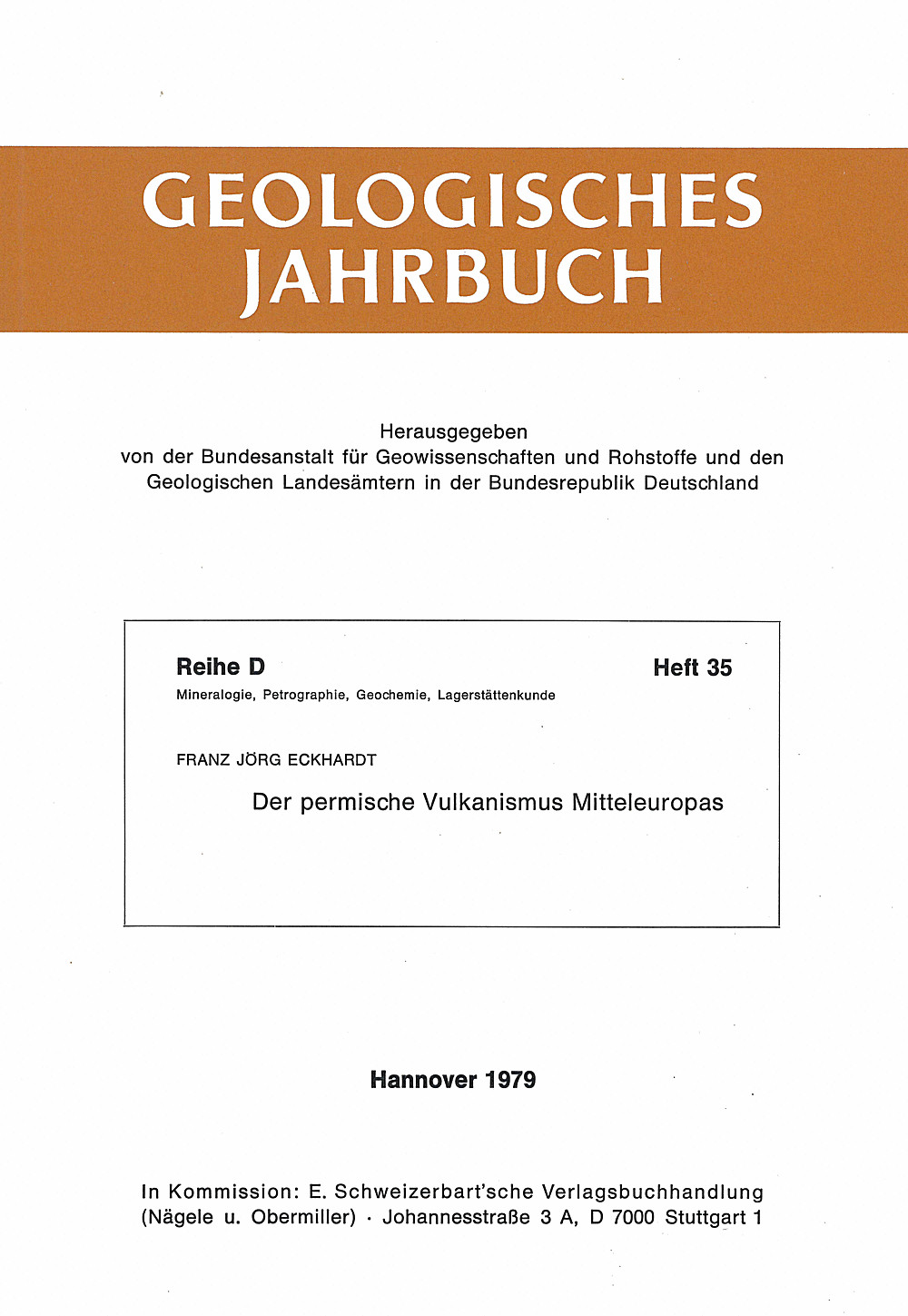 Umschlagbild des Buches: F.J. Eckhardt - Der permische Vulkanismus Mitteleuropas 