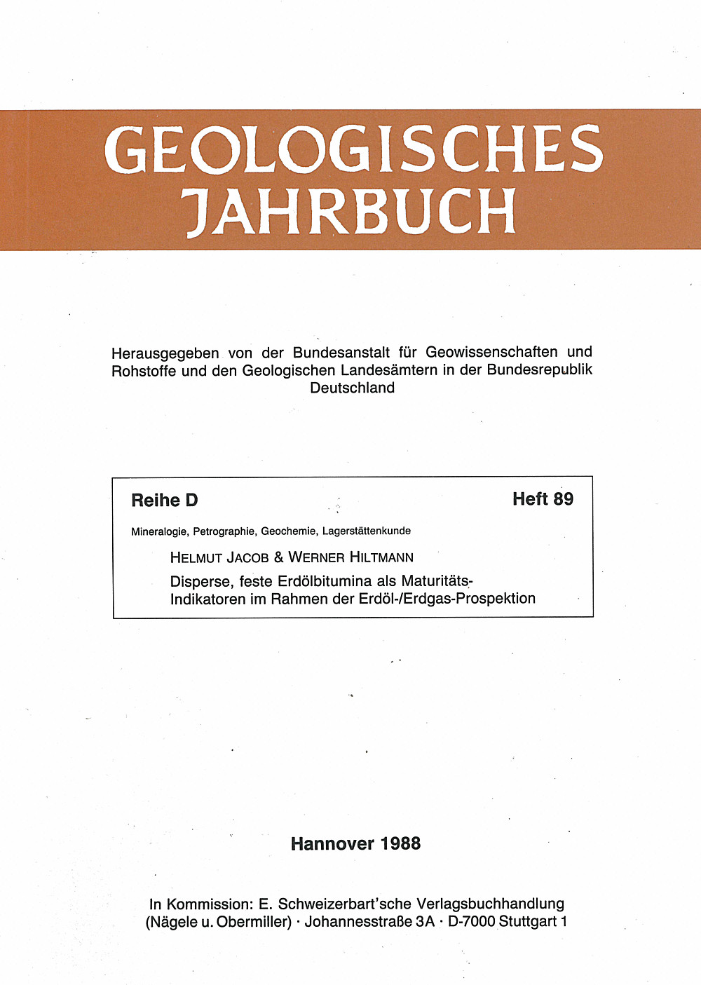 Cover image of: Helmut Jacob; Werner Hiltmann - Disperse, feste Erdölbitumina als Maturitäts-Indikatoren 
im Rahmen der Erdöl/Erdgas-Prospektion 