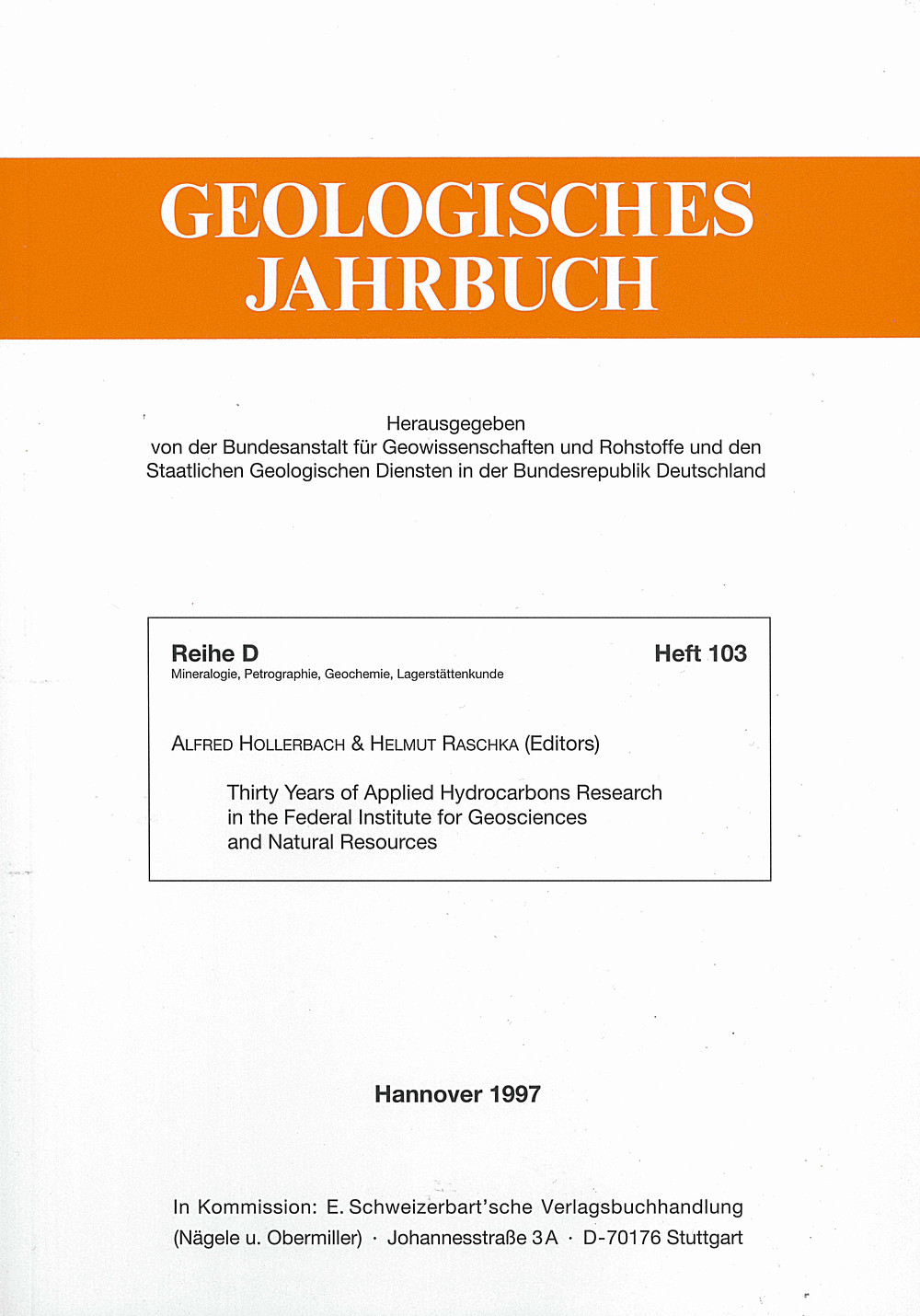 Cover image of:  - Thirty years of applied hydrocarbons research in the 
Federal Institute for Geosciences and Natural Resources 