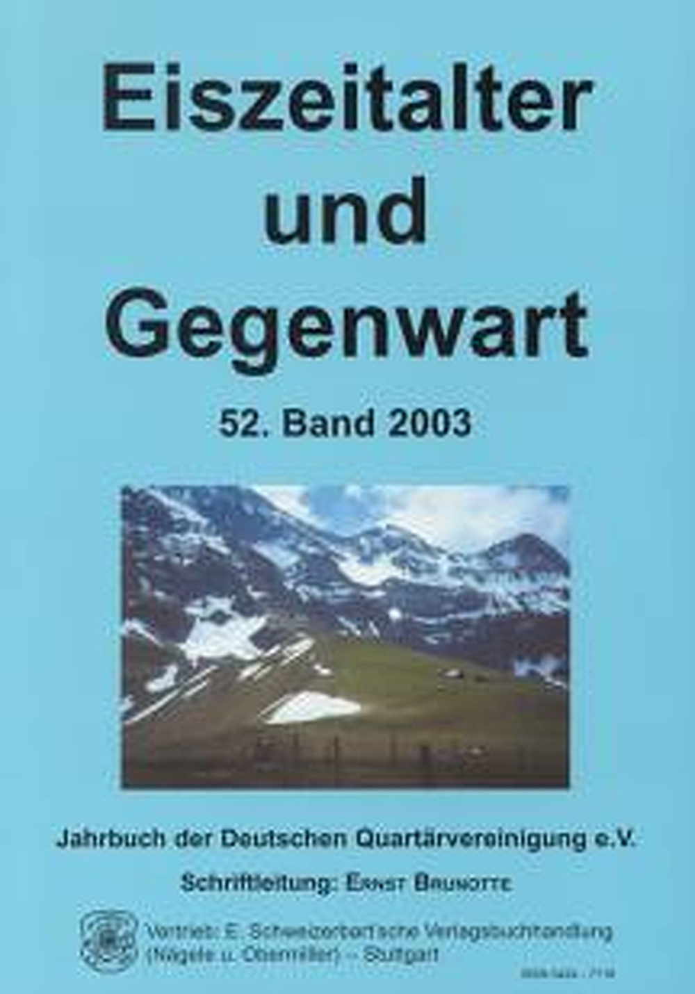 Image de couverture de:  - Eiszeitalter und Gegenwart 