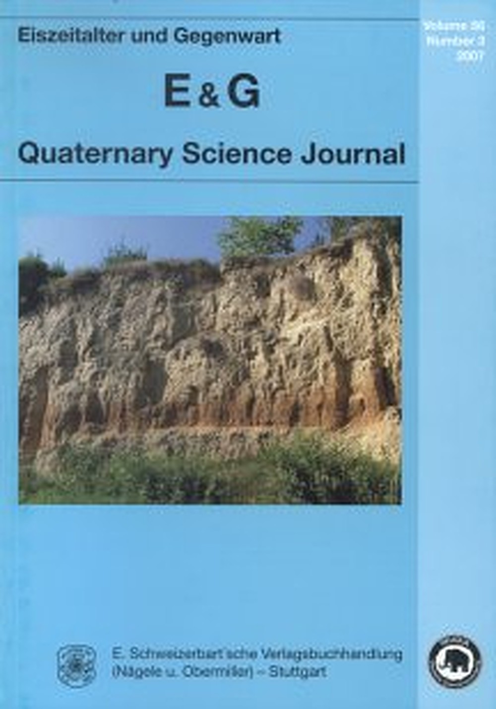 Umschlagbild des Buches:  - E & G (Eiszeitalter und Gegenwart) Quarternary Science Journal Vol. 56 No. 3 