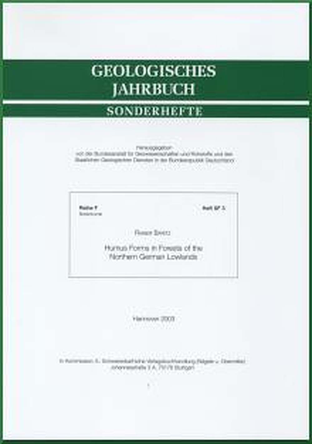 Cover image of: Rainer Baritz - Humus Forms in Forests of the Northern German Lowlands 