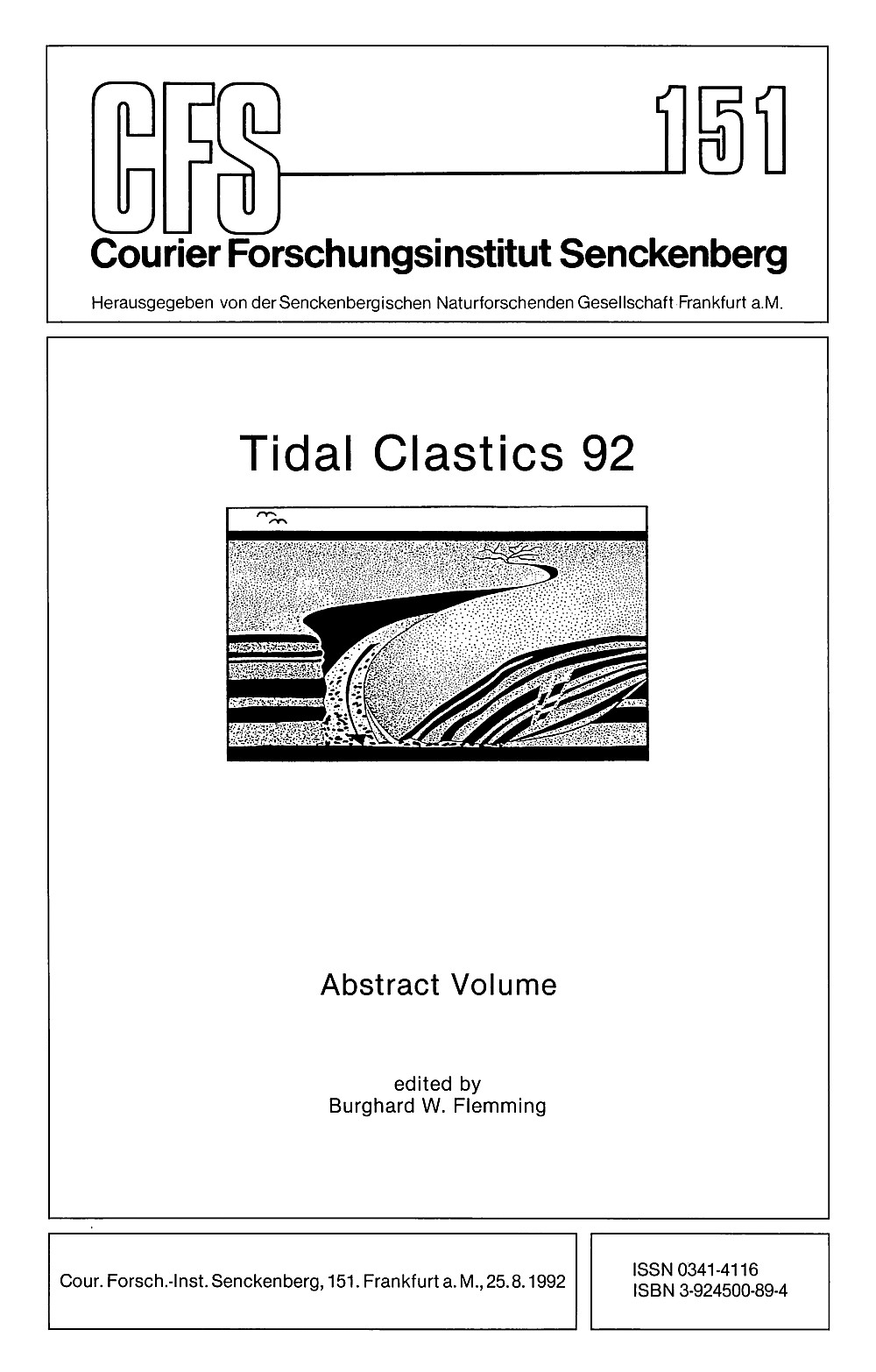 Image de couverture de:  - Tidal Clastics 92 Abstract Volume