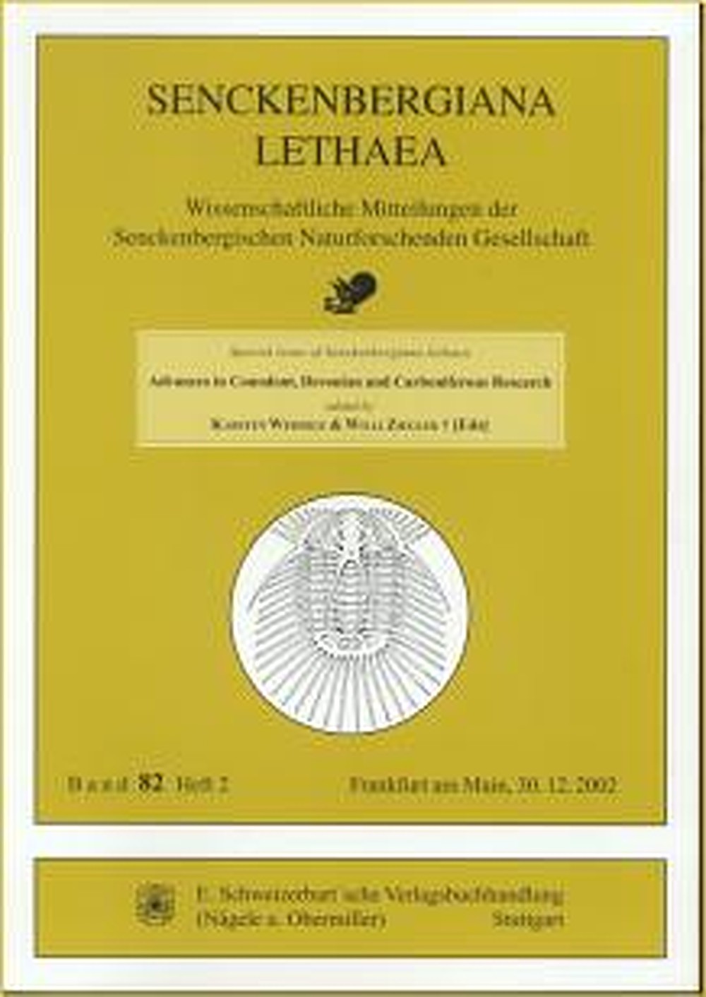 Umschlagbild des Buches:  - Advances on Conodonts, Devonian and Carboniferous Research Special issue of Senckenbergiana Lethaea