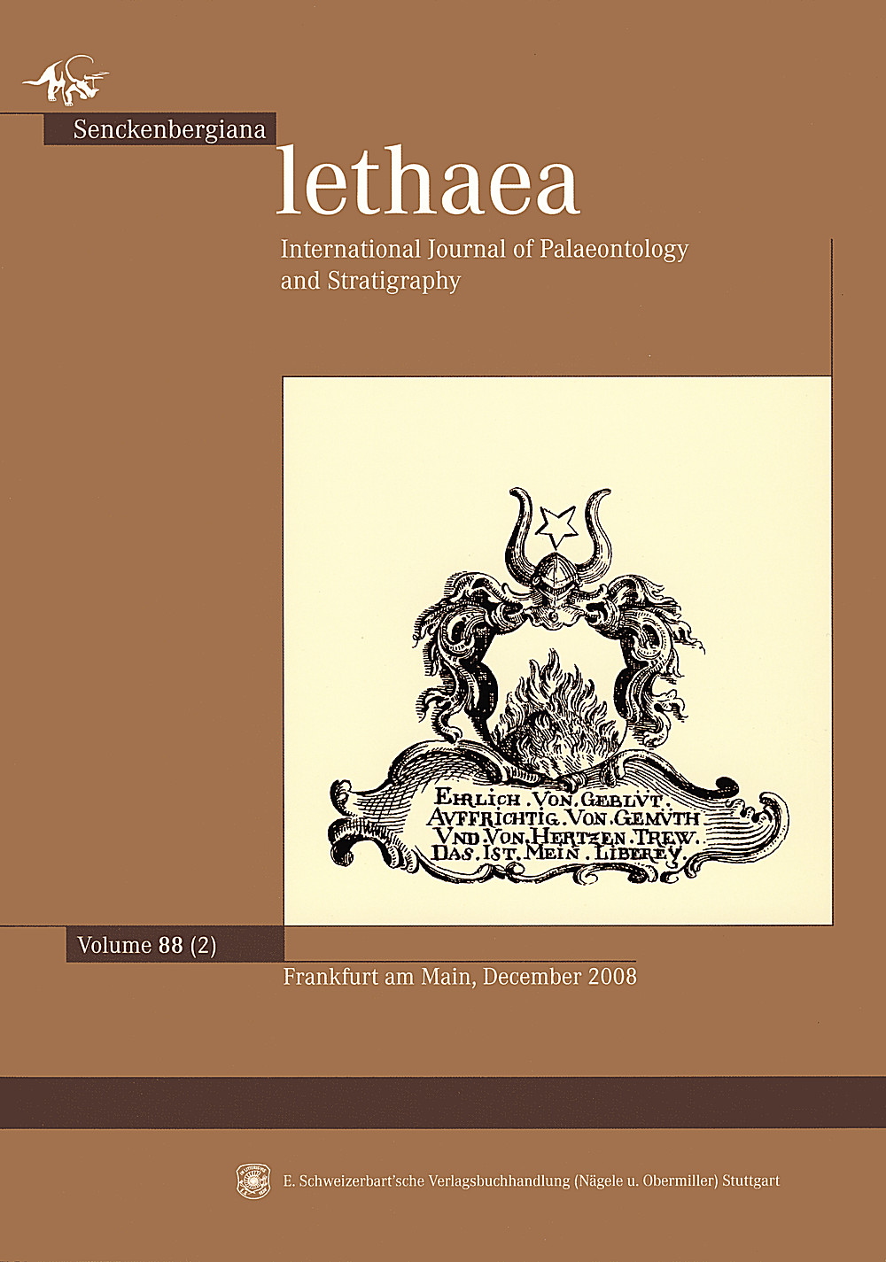 Image de couverture de:  - Senckenbergiana lethaea Band 88 Heft 2 