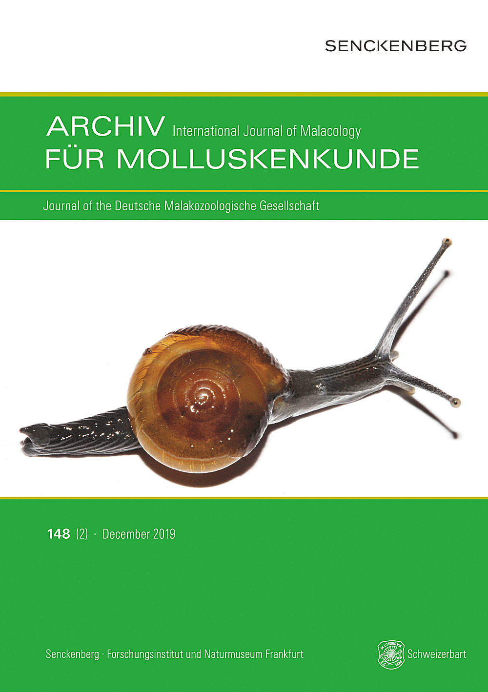 Cover image of: Archiv für Molluskenkunde International Journal of Malacology Band 148 Heft 2