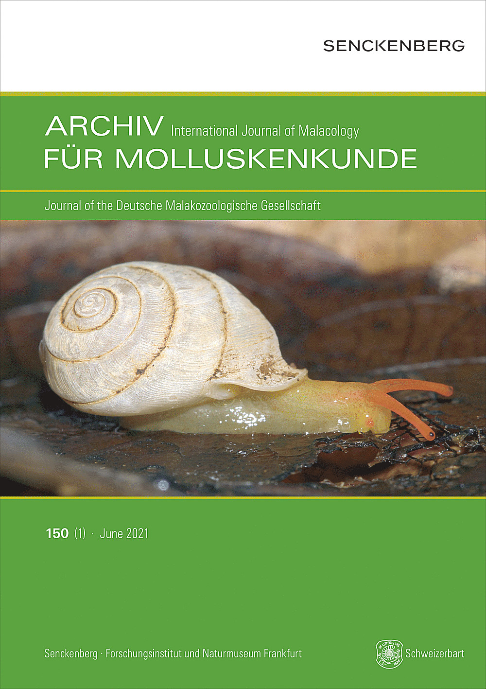 Cover image of: Archiv für Molluskenkunde International Journal of Malacology Band 150 Heft 1
