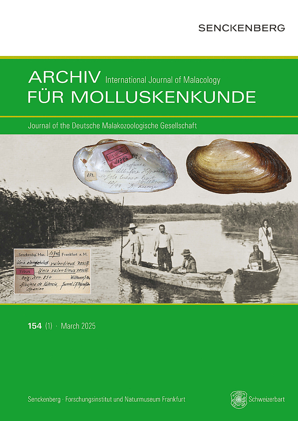 Cover image of: Archiv für Molluskenkunde International Journal of Malacology Band 154 Heft 1