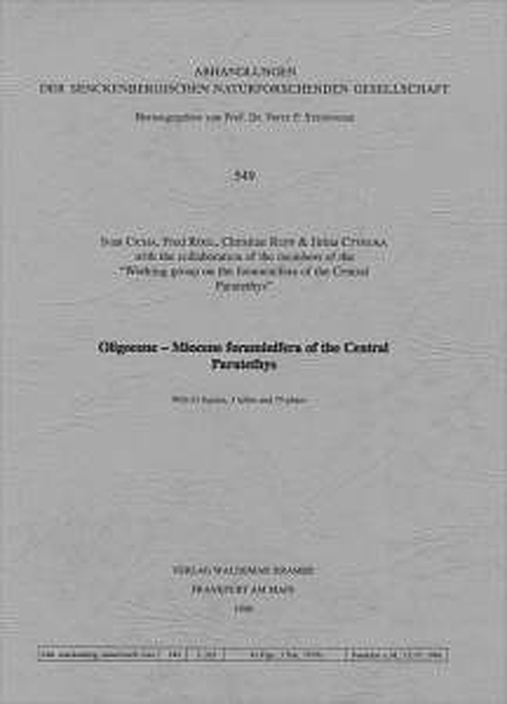 Cover image of:  - Oligocene - Miocene foraminifera of the Central Paratethys 