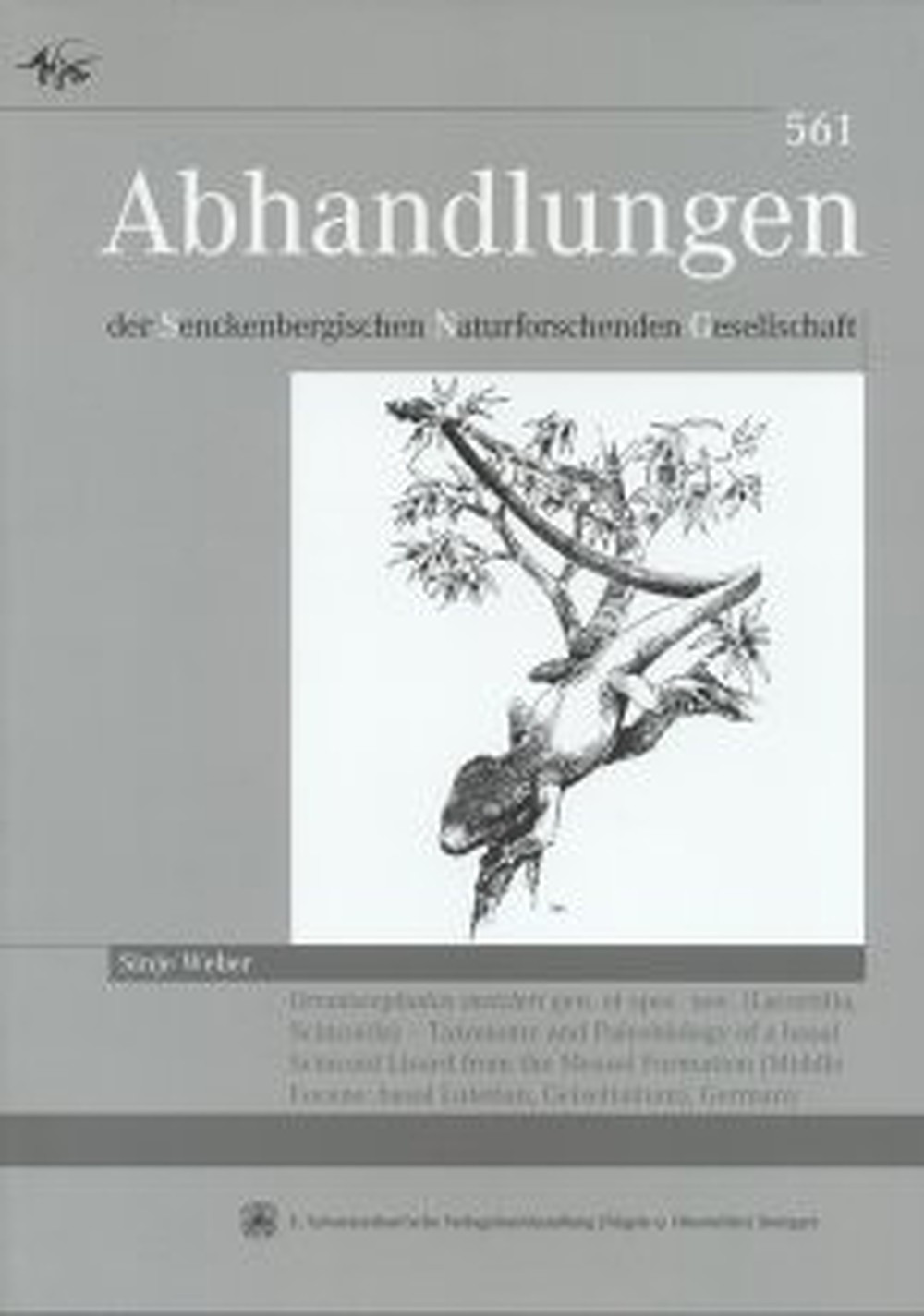 Image de couverture de: Sinje Weber - <i>Ornatocephalus metzleri</i> gen. et spec. nov. 
(Lacertilia, Scincoida) - Taxonomy and Paleobiology of a 
basal Scincoid Lizard from the Messel Formation (Middle Eocene: basal Lutetian, Geiseltalium), Germany 