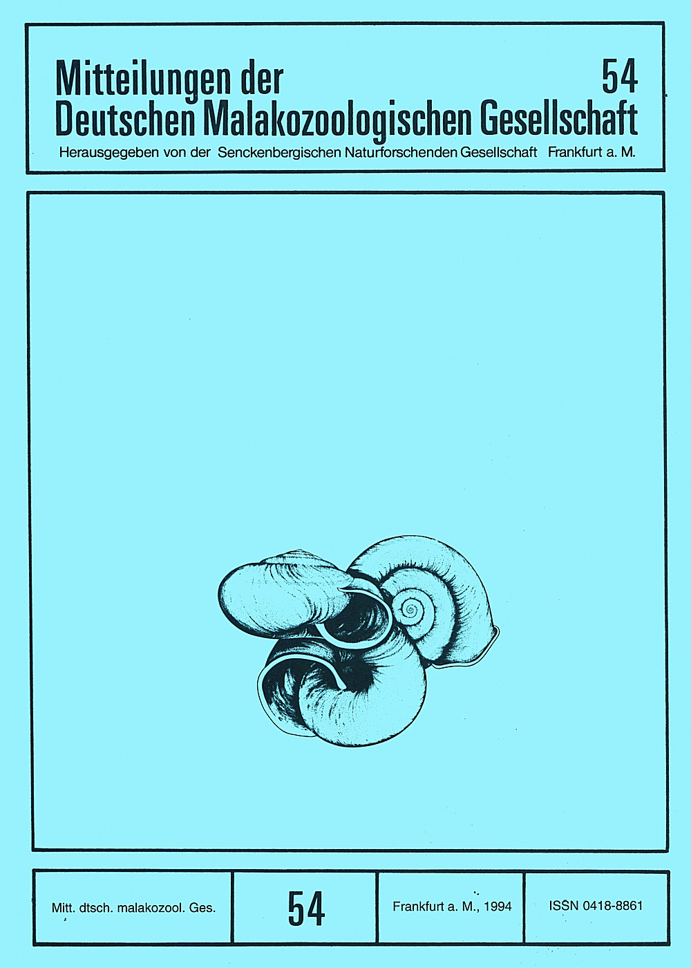 Cover image of:  - Mitteilungen der Deutschen Malakozoologischen Gesellschaft Heft 54 
