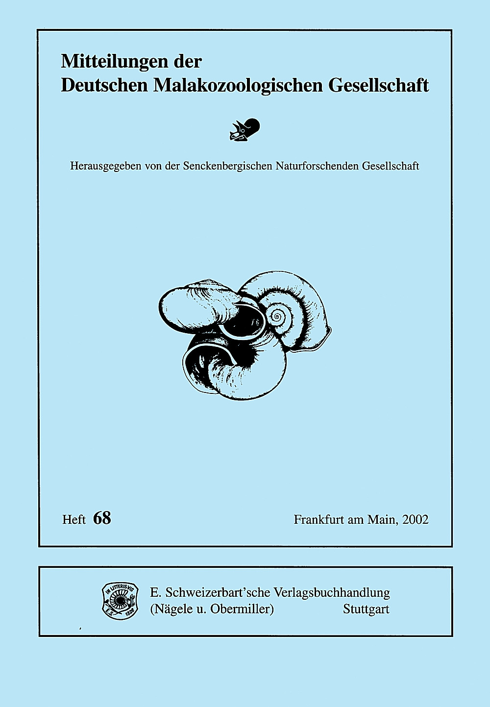 Image de couverture de:  - Mitteilungen der Deutschen Malakozoologischen Gesellschaft Heft 68 