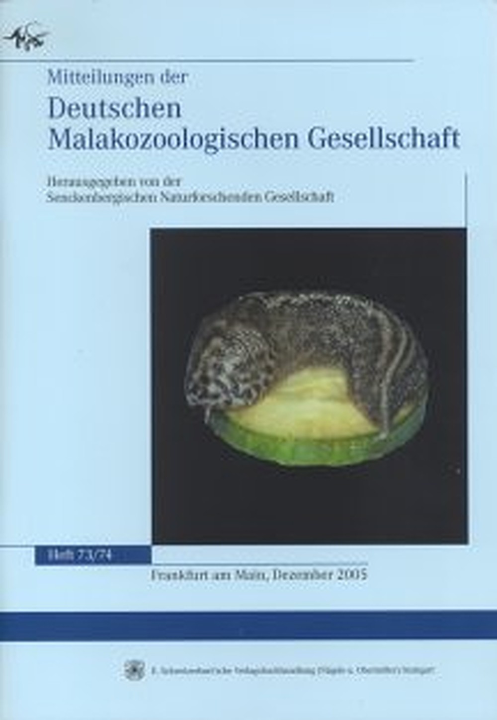 Cover image of:  - Mitteilungen der Deutschen Malakozoologischen Gesellschaft Heft 73/74 