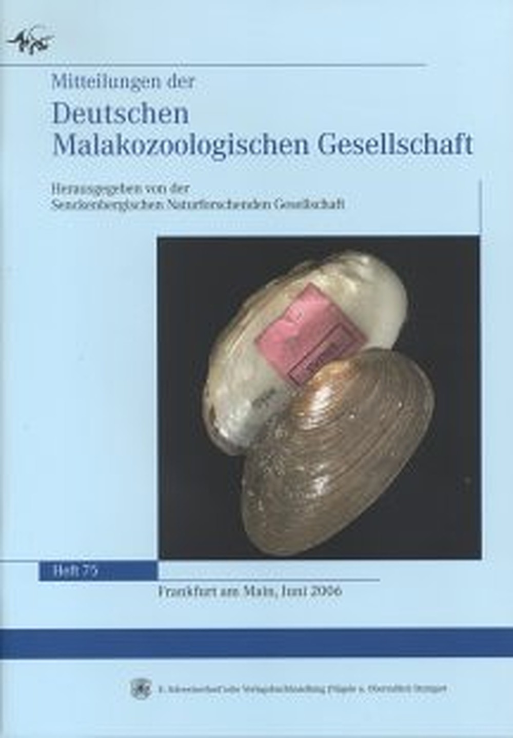 Umschlagbild des Buches:  - Mitteilungen der Deutschen Malakozoologischen Gesellschaft Heft 75 